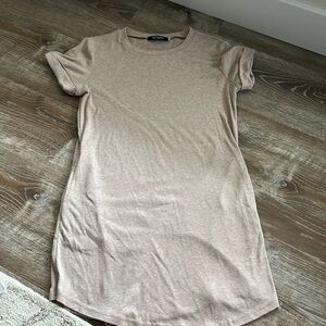 Tan T Shirt Dress